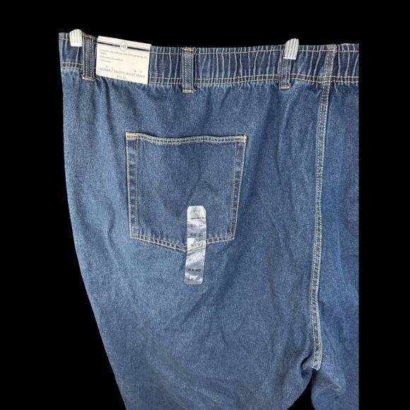 Harbor Bay Women’s Plus 6X Blue Denim Jeans Elastic Waist Straight Leg NWT - Picture 7 of 16
